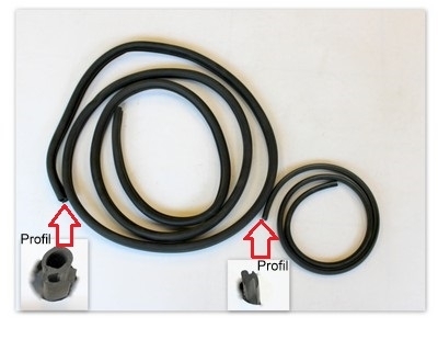 Paar Ausstellfensterdichtungen hinten Fiat Dino 2000 Coupé