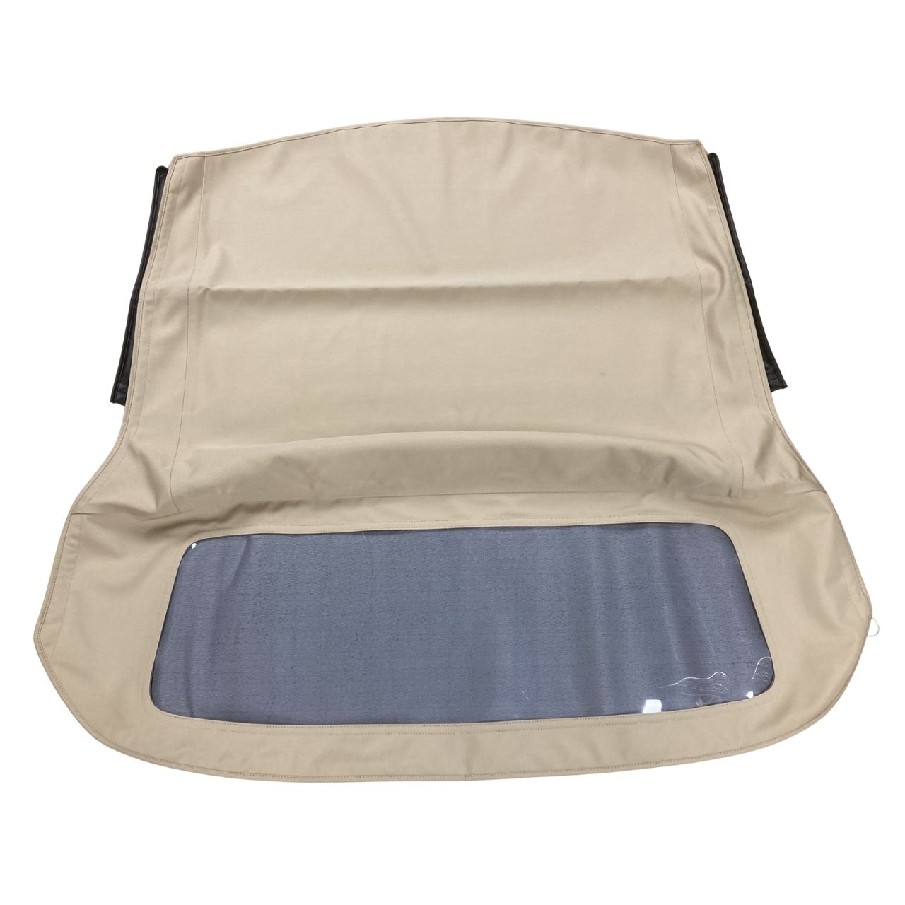 Stoffverdeck Fiat 124 Spider (66-78) beige/schwarz (klare Scheibe)