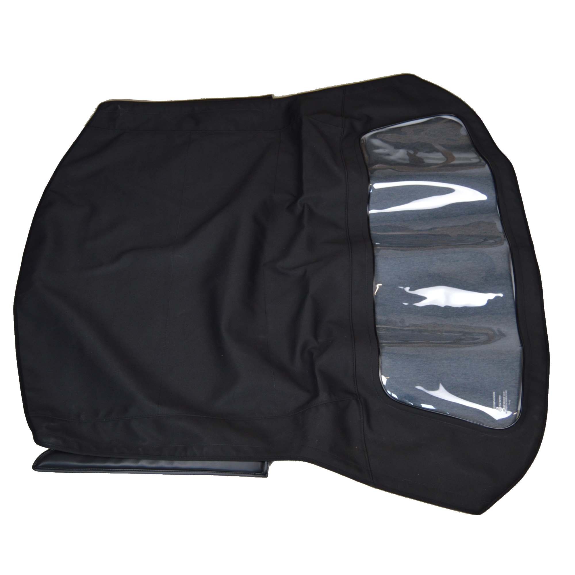Stoffverdeck Fiat 124 Spider (66-78) schwarz/schwarz (klare Scheibe)