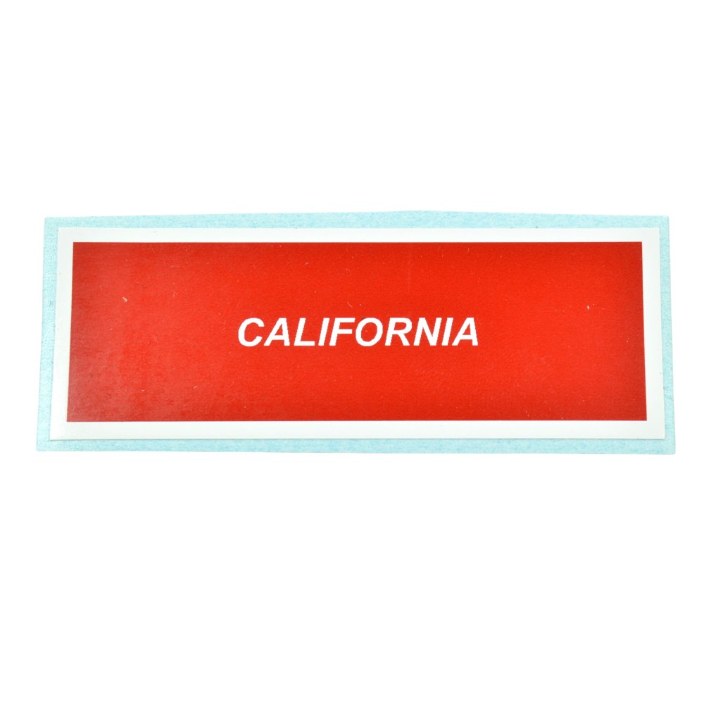 Aufkleber 'CALIFORNIA' auf Zahnriemenabdeckung Fiat 124 Spider (79-80)