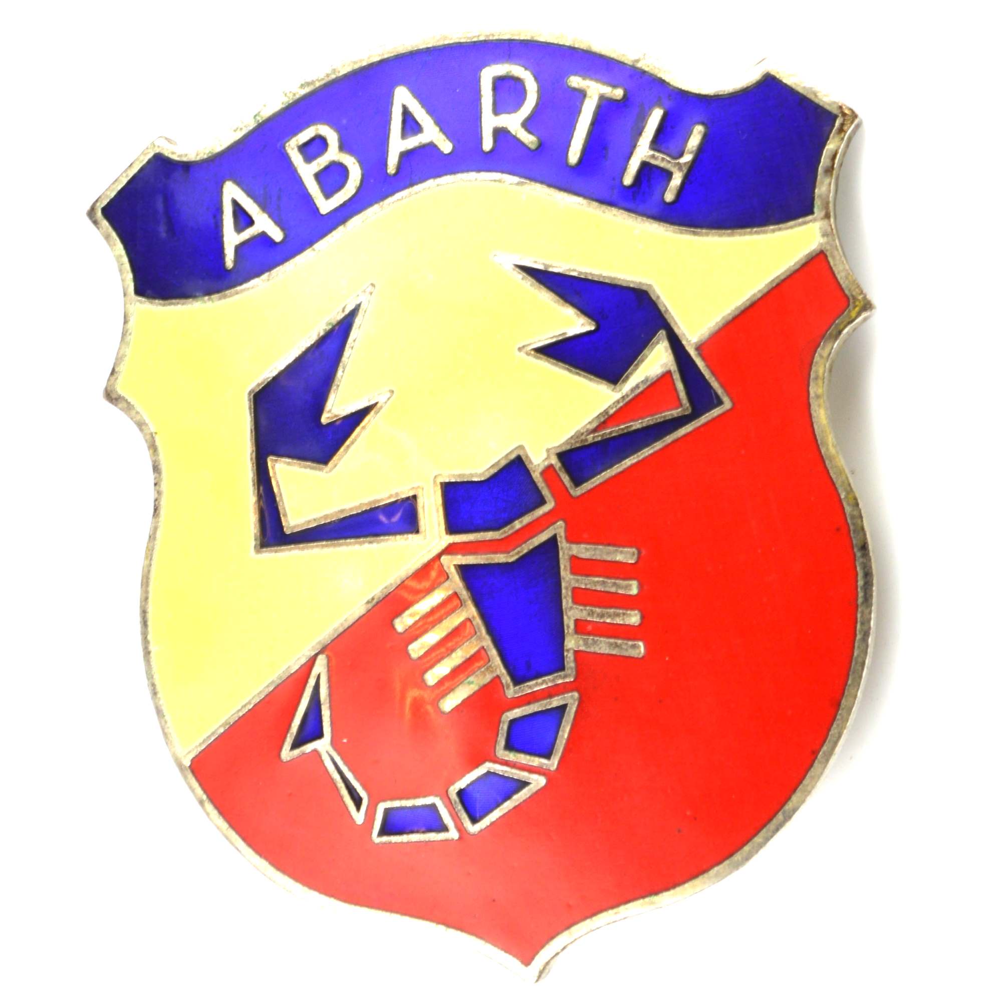 Abarth Emblem groß zum Schrauben emalliert, 72mm hoch Fiat 124 Spider