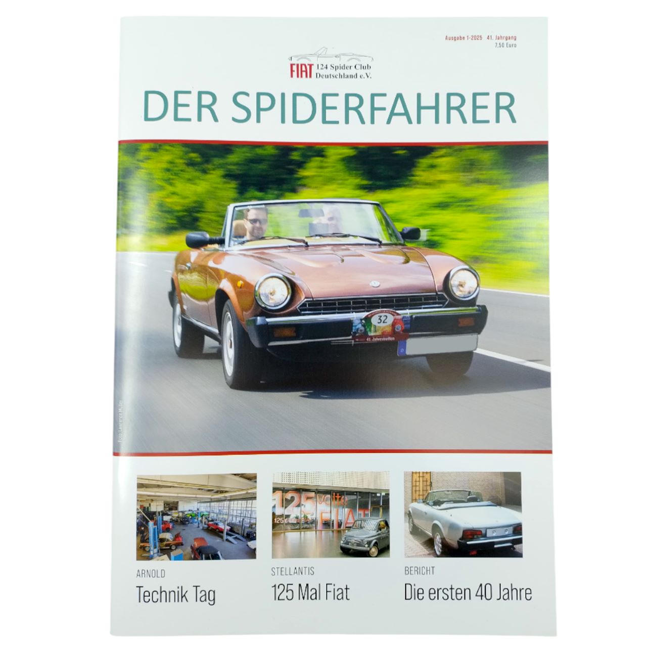 Clubheft "Der Spiderfahrer" (Ausgabe 01-2025) - Fiat 124 Spider Club Deutschland e.V.