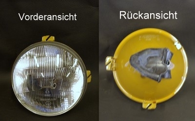 Inserto de faro H-1 con luz de estacionamiento Fiat 128 Rally