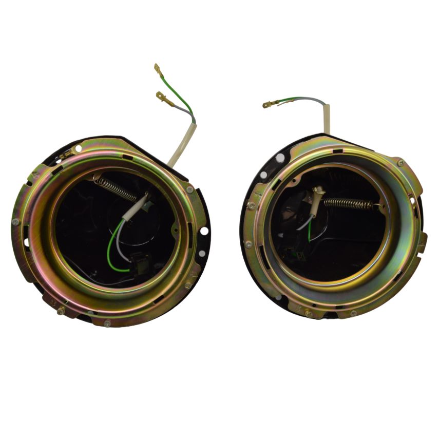 Conjunto de potes externos para faróis de 5 polegadas Fiat 124 BC Coupé, 850 Sport Coupé, 130, Dino