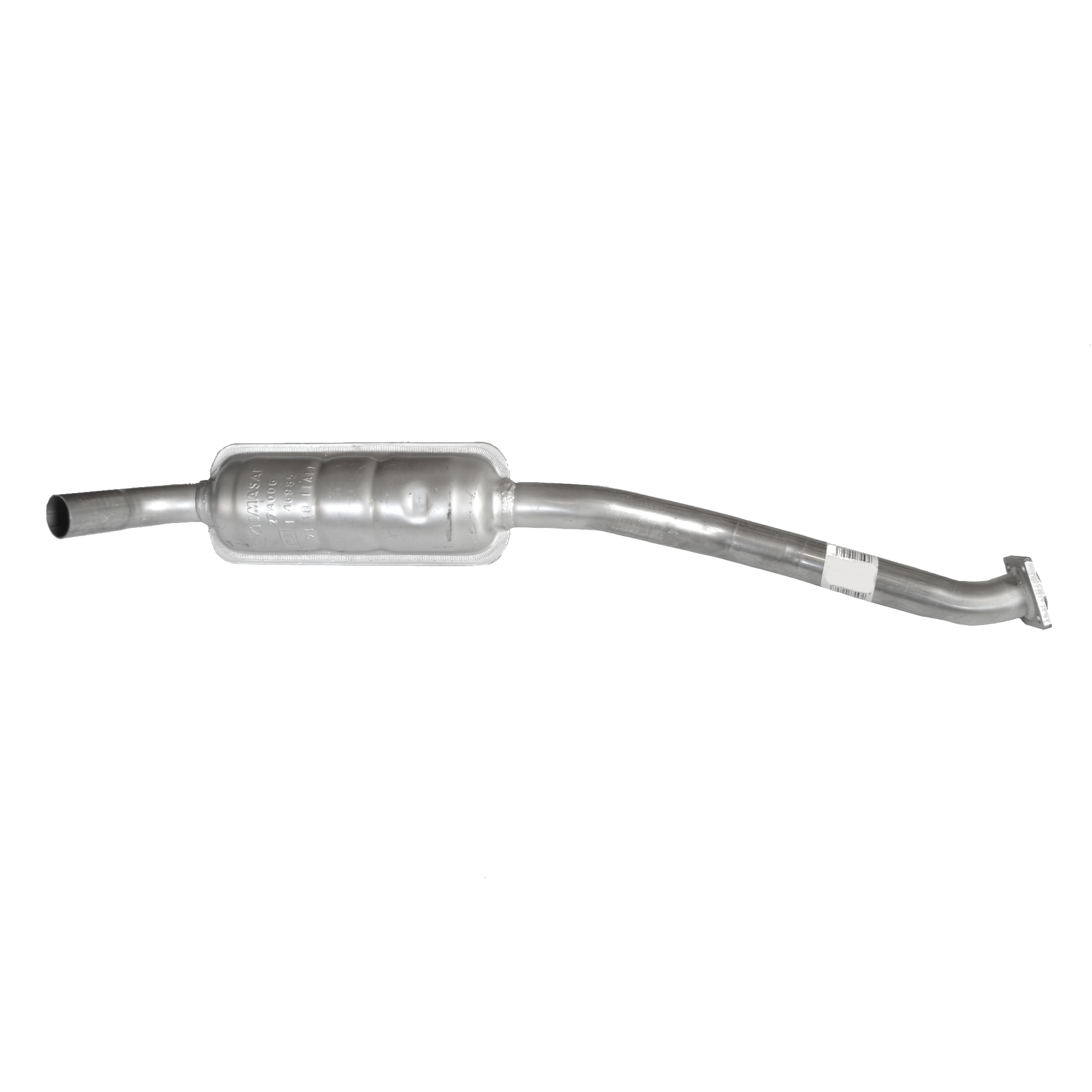 Tubo de escape meados de 2000, ou seja (flange de 4 furos) Fiat 124 Spider - silenciador dianteiro