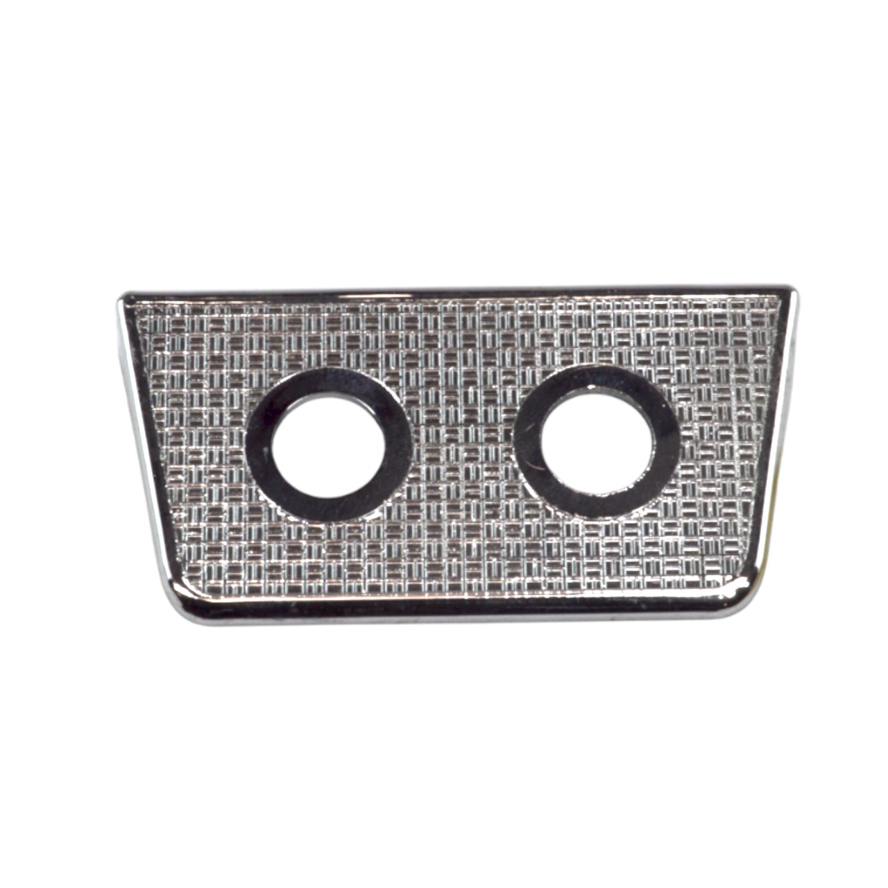 Blende für zwei Schalter/Kontrollleuchten universal chrom