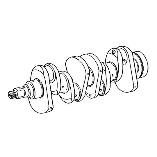 Kurbelwelle geschliffen mit passenden Lagerschalen Fiat 124 Spider 1400 (66-73), (+300€ Pfand)