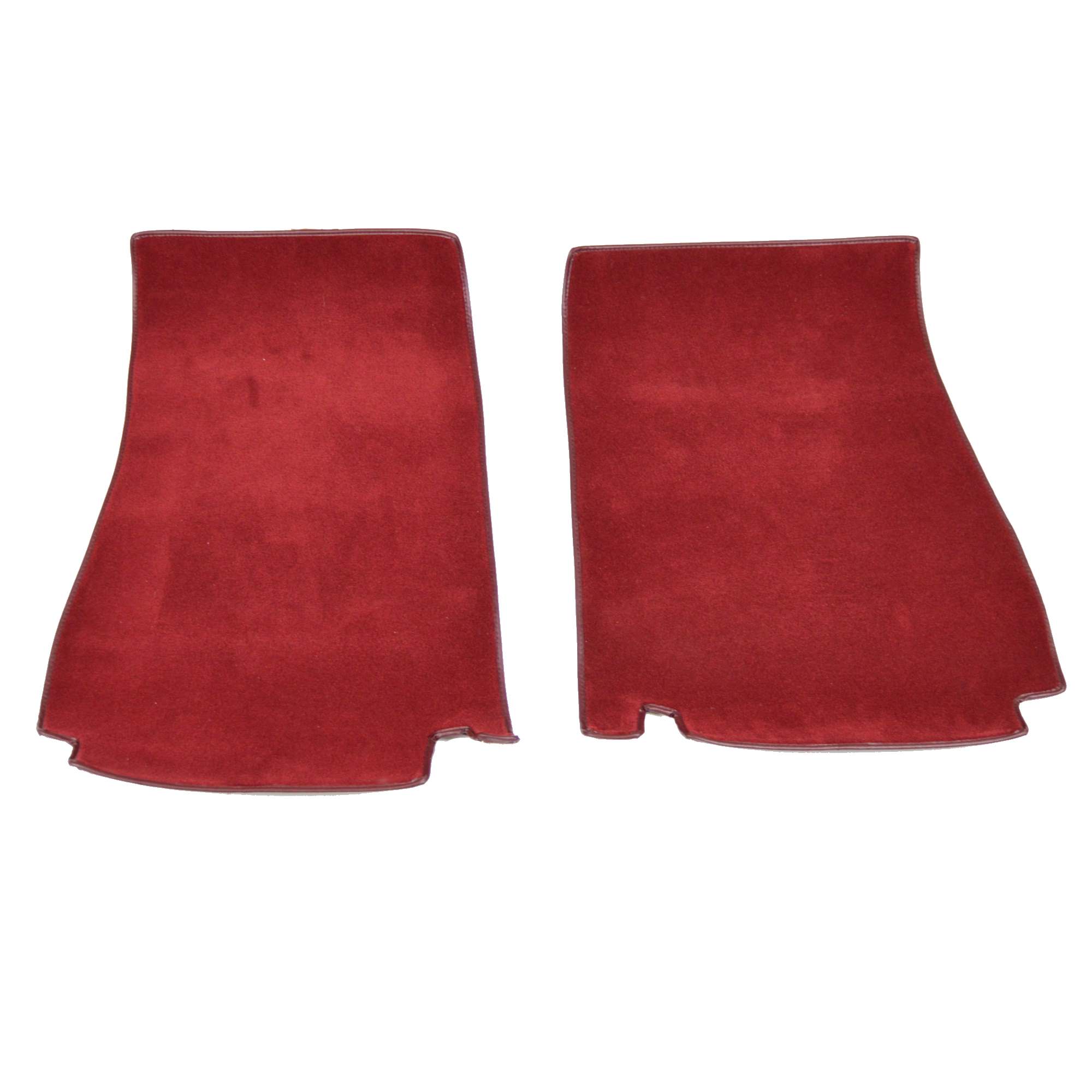 Set di tappetini anteriori rosso scuro (velours) Fiat 124 Spider - Protezione tappetini