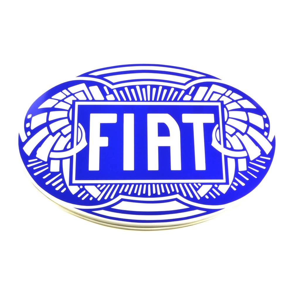 FIAT blikje logo blauwe ovale opbergdoos