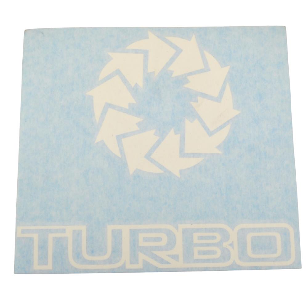 Aufkleber "Turbo" weiß Fiat 124 Spider CS0 Turbo