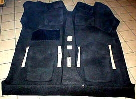 Fitted carpet (velour black) Fiat 500 F/L/R