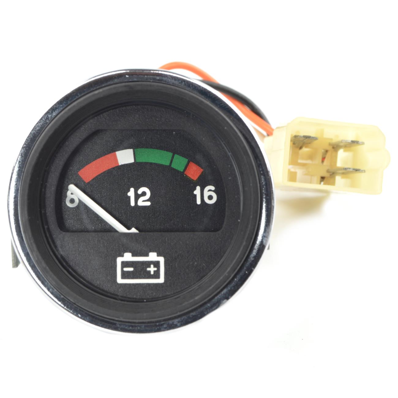 Voltmetro con anello nero (in piedi) Fiat 124 Spider