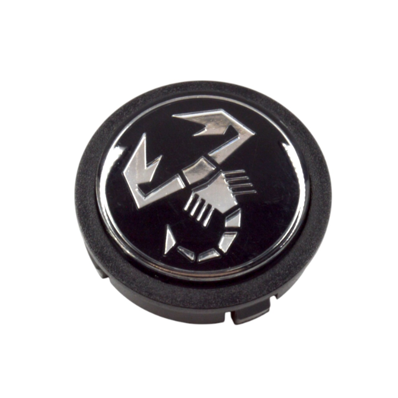 Tampa do cubo da roda Abarth plástico preto