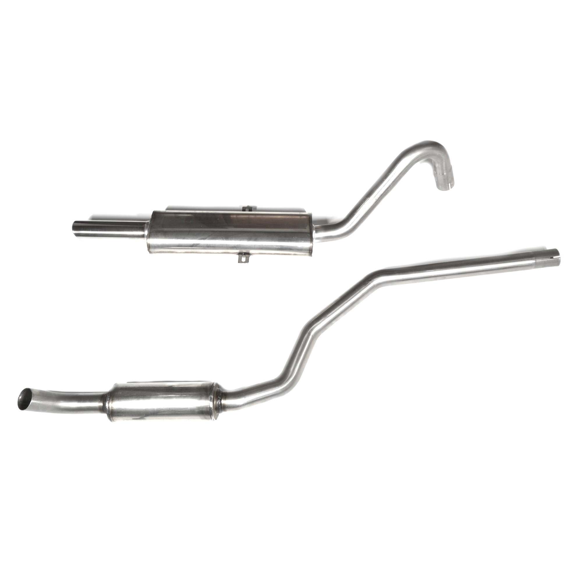 RVS uitlaatsysteem Fiat 124 Spider 2-delige 60mm eindpijp (68-79)