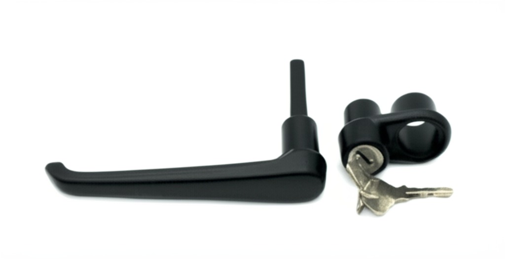 Set of exterior door handles Fiat 238 - black