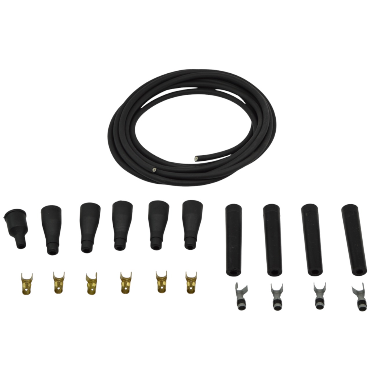 Hochleistungs-Zündkabelsatz für 4 Zylinder mit Stecker + 4m Kabel für 123 Verteiler