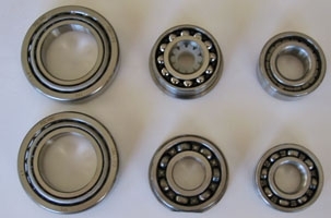 Set of gearbox bearings including differential bearing Fiat 500 - Fiat 126