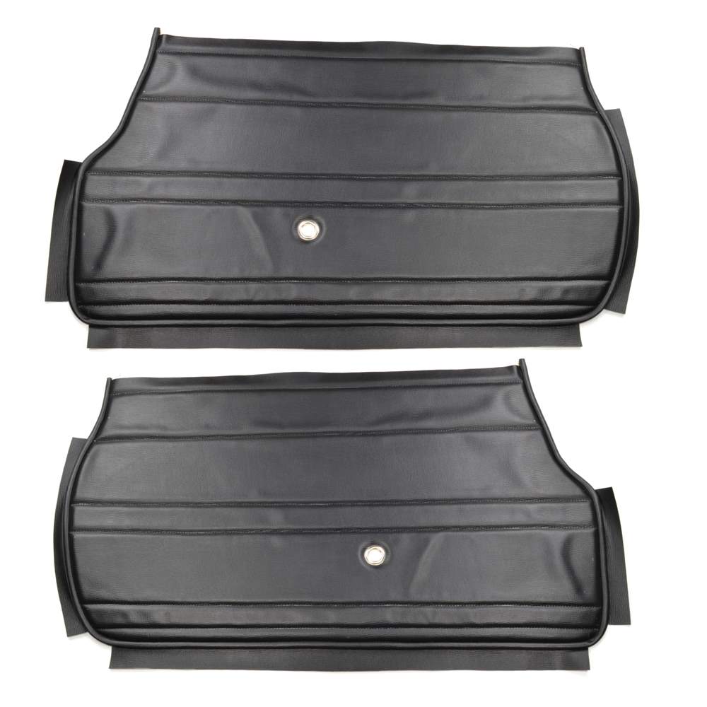 Door panel set CSA left + right black imitation leather Fiat 124 Spider