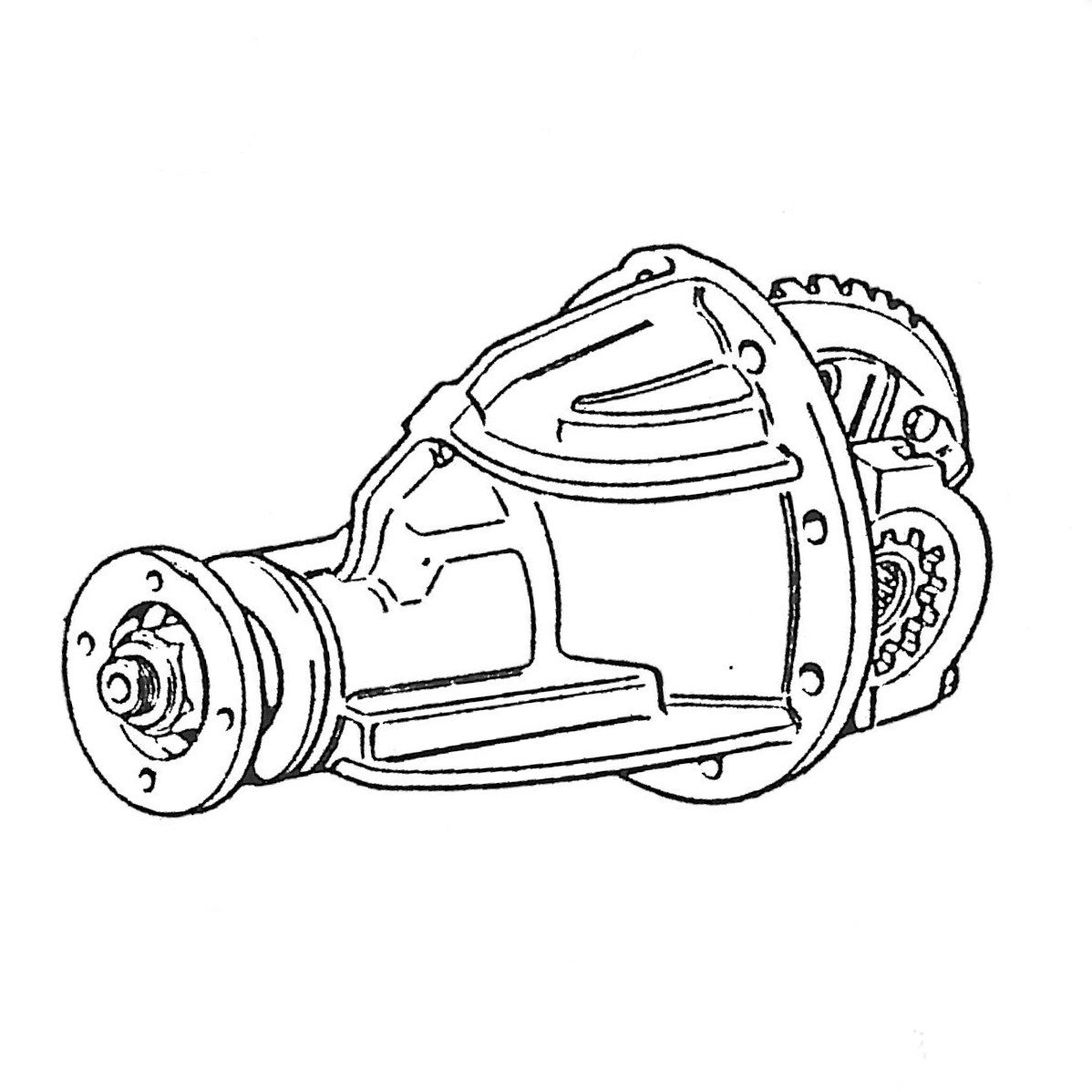 Differenziale completo 11:43 rapporto lungo Fiat 124 Spider (70-78), 124 Coupé (+€ cauzione 100) - nuovo