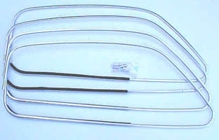 Conjunto de caixilhos de portas e janelas com selo Fiat 500 - Fiat 500 Giardiniera