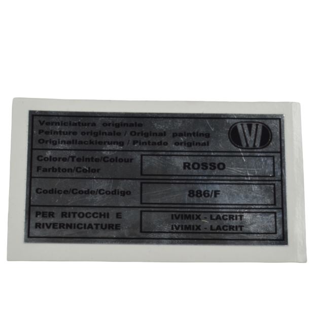Aufkleber Farbcode "Rosso" (886/F) Fiat