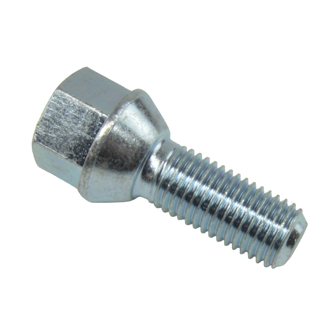 Wielbout M12 x 1,25 x 28 mm in chroomlook (SW17, 8 mm conische kraag)