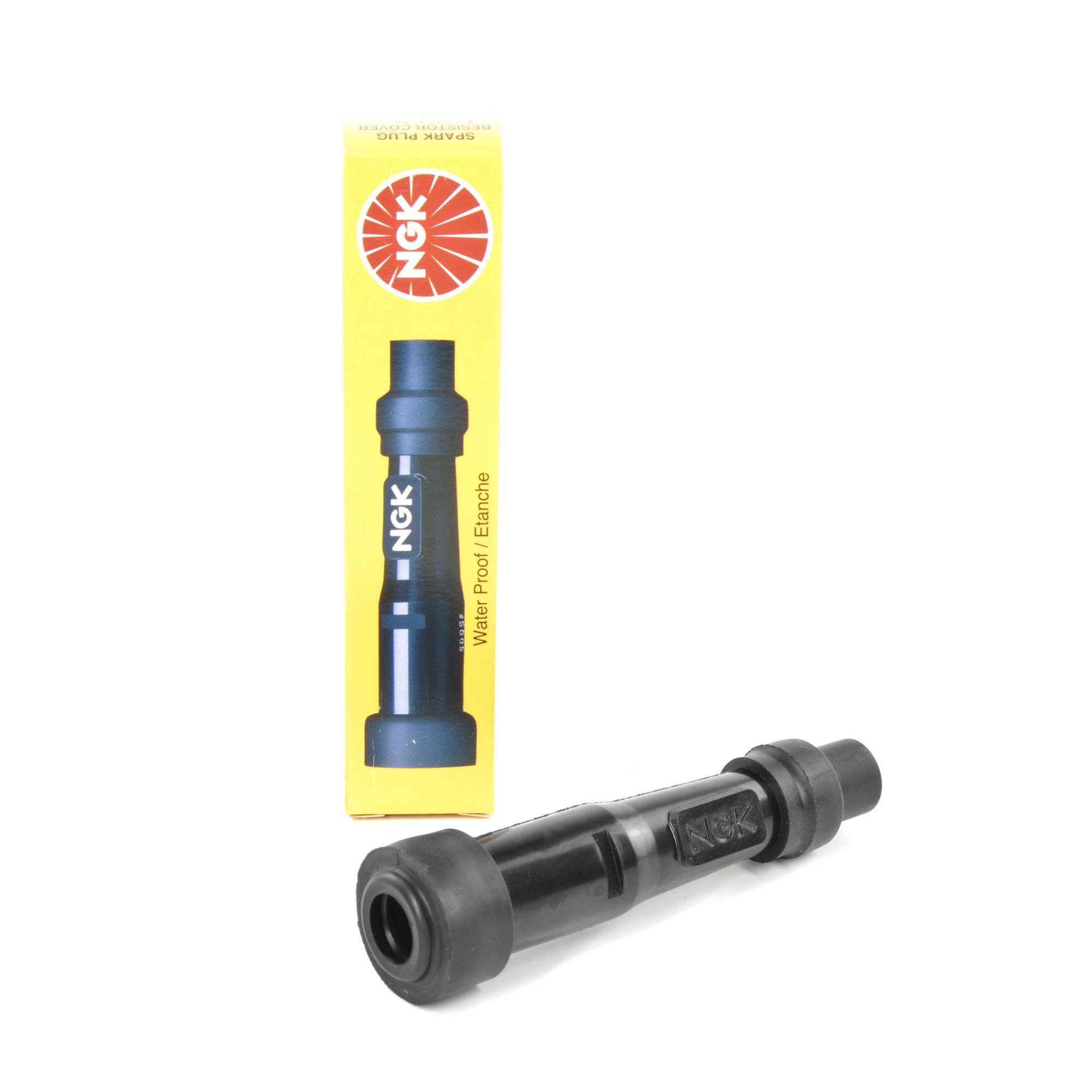 Conector de vela de ignição NGK reto com vedação de borracha