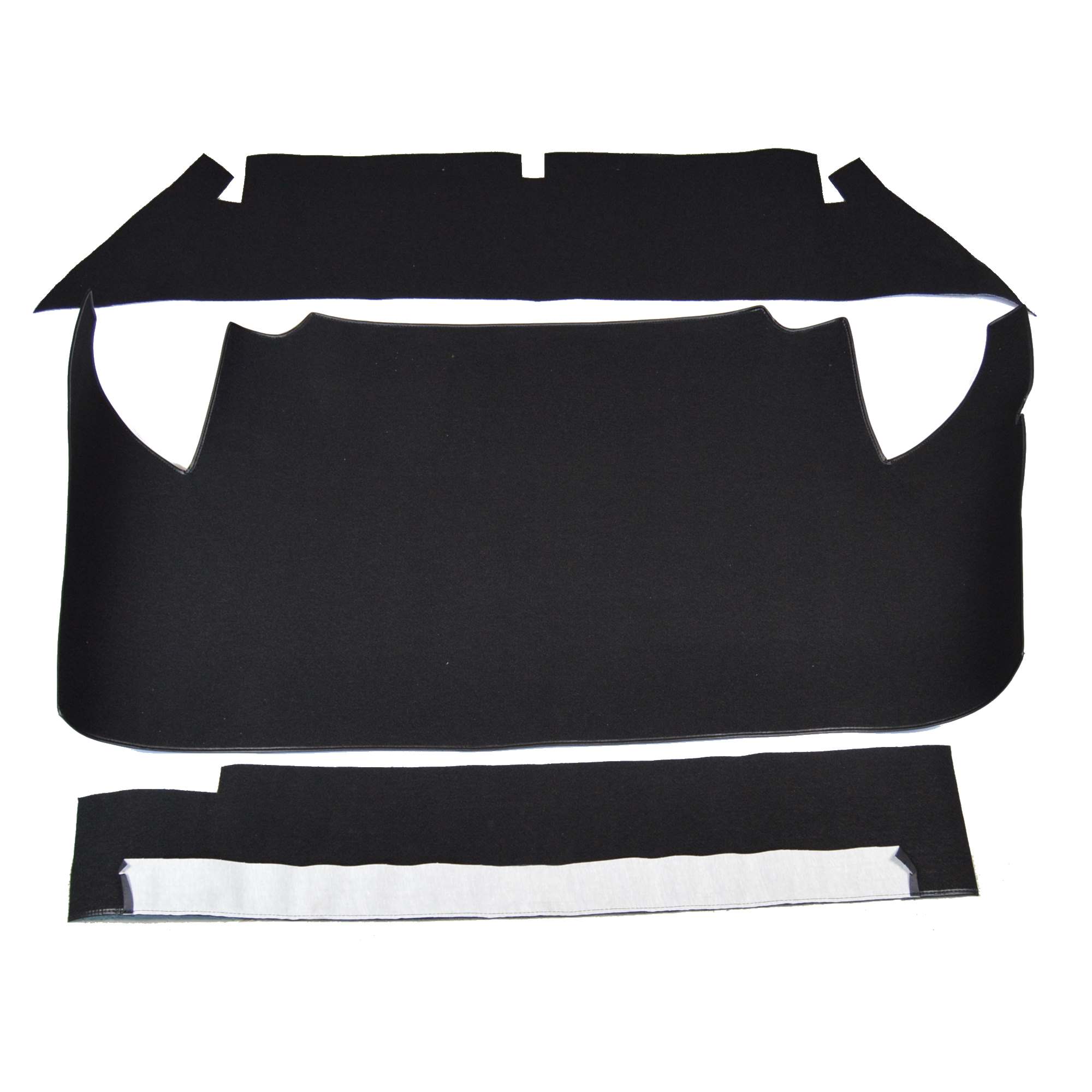 Kofferraumteppich 3-teilig Fiat 124 Spider (83-85) DS - schwarz Velours