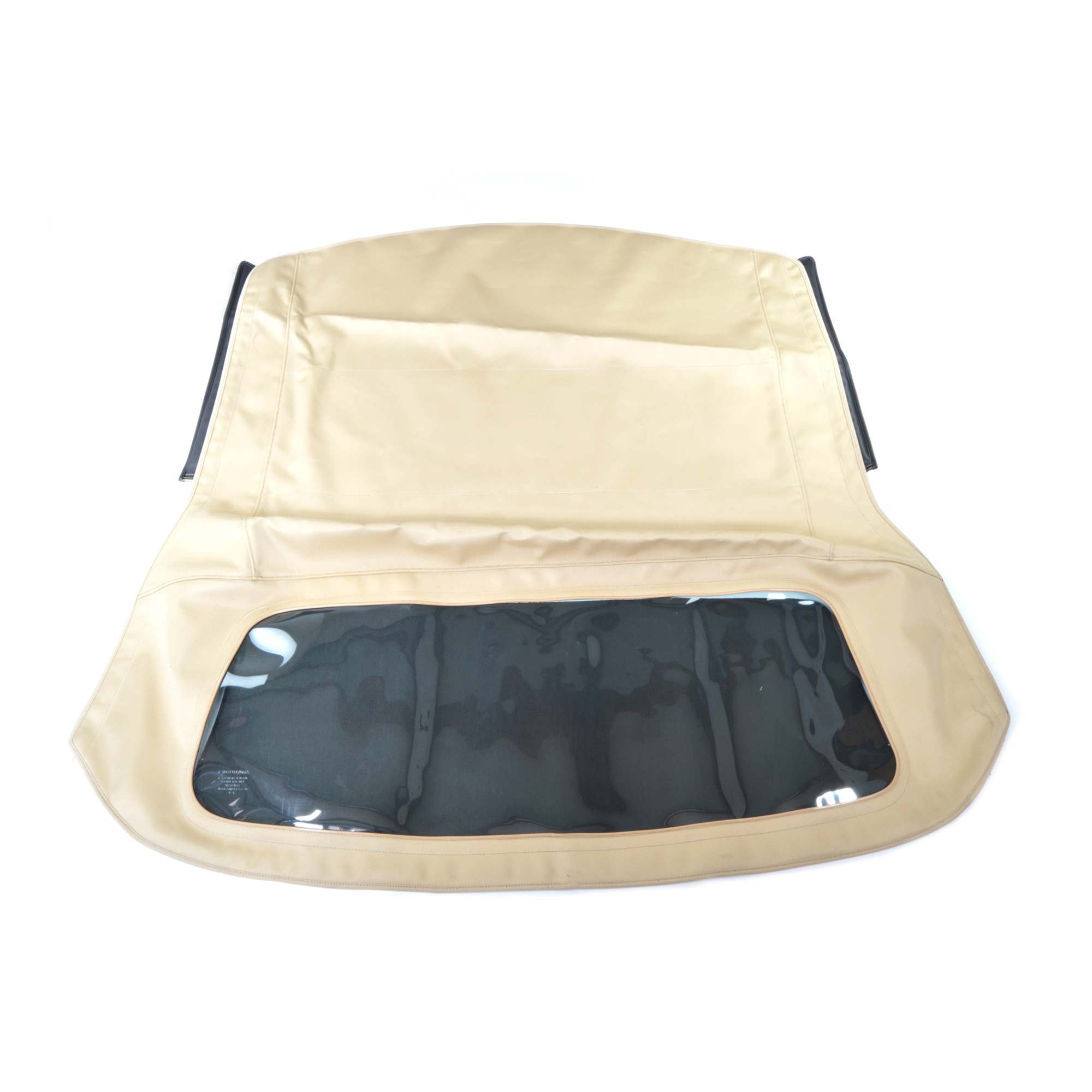 Stoffverdeck Fiat 124 Spider (79-85) hellbeige/schwarz (grüne Scheibe)