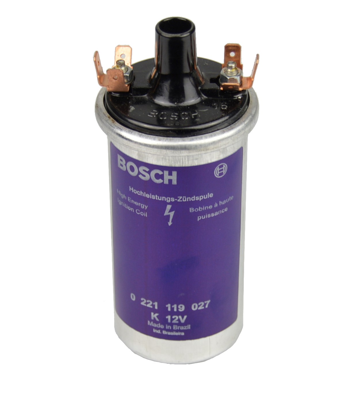 Zündspule BOSCH Fiat 124 Spider (bis 78), 124 Coupé, X 1/9, Lancia A 112, Beta, Fulvia, Blau