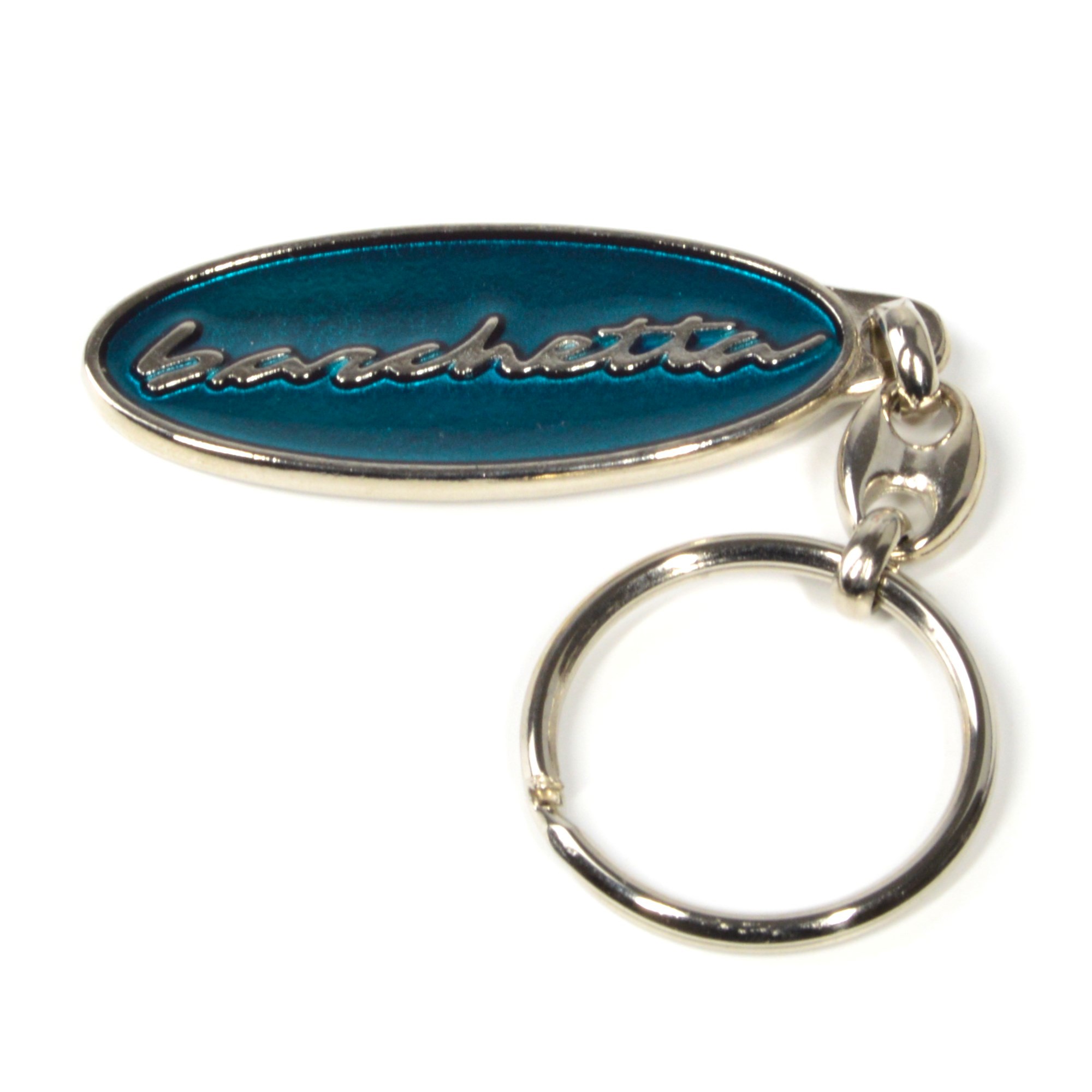 FIAT Barchetta Schlüsselanhänger blau oval