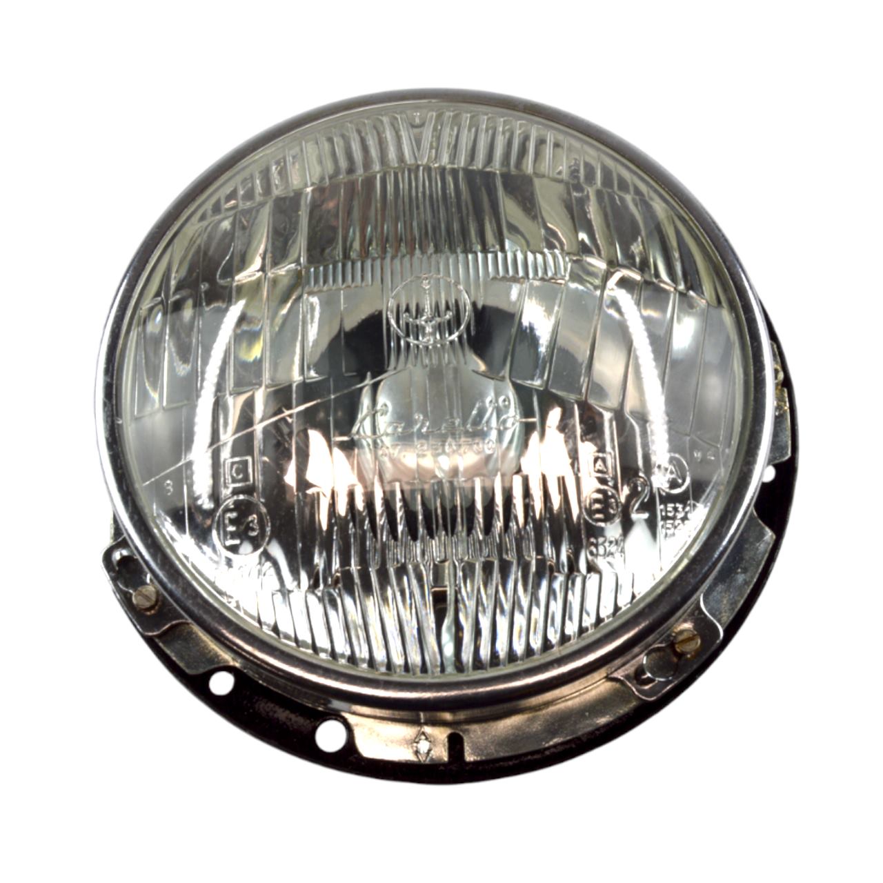 Scheinwerfer Bilux 5 Zoll links inkl. Lampentopf (Ringbefestigung) original Carello