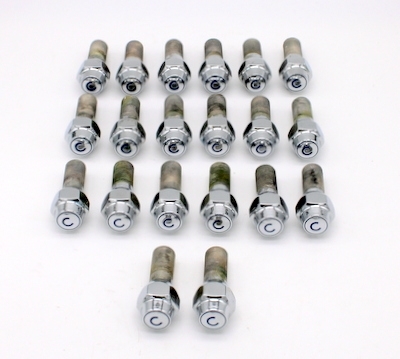 Conjunto de parafusos de roda Campagnolo M14 x 1,5 x 30 Fiat Dino (20 peças)