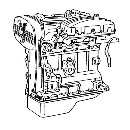 CSA Komplettmotor incl. Zylinderkopf ohne Anbauteile Fiat 124 Spider