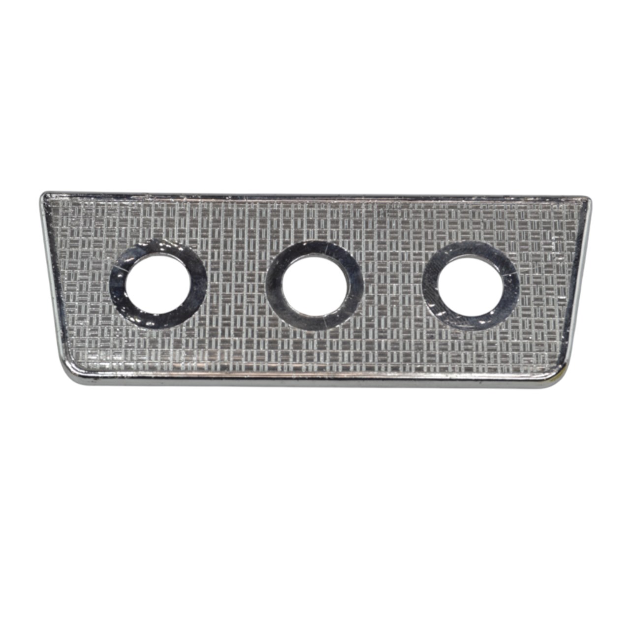 Blende für drei Schalter/Kontrollleuchten universal chrom