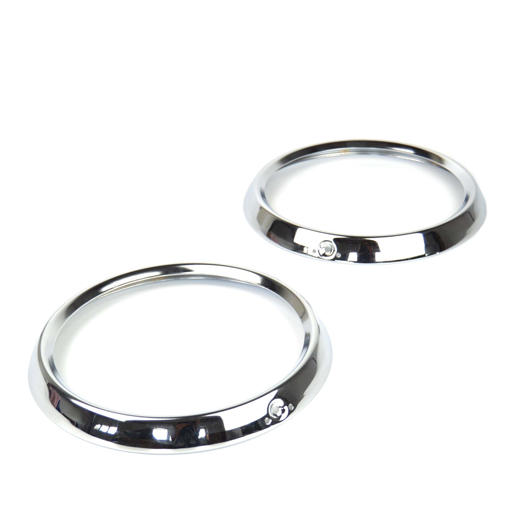 SET Anelli decorativi fari Fiat 124 Spider CS-DS (79-85) anelli fari cromati