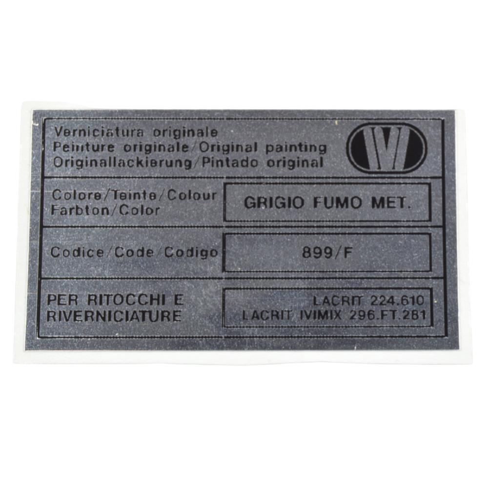 Autocollant : couleur 899 Grigio Fumo