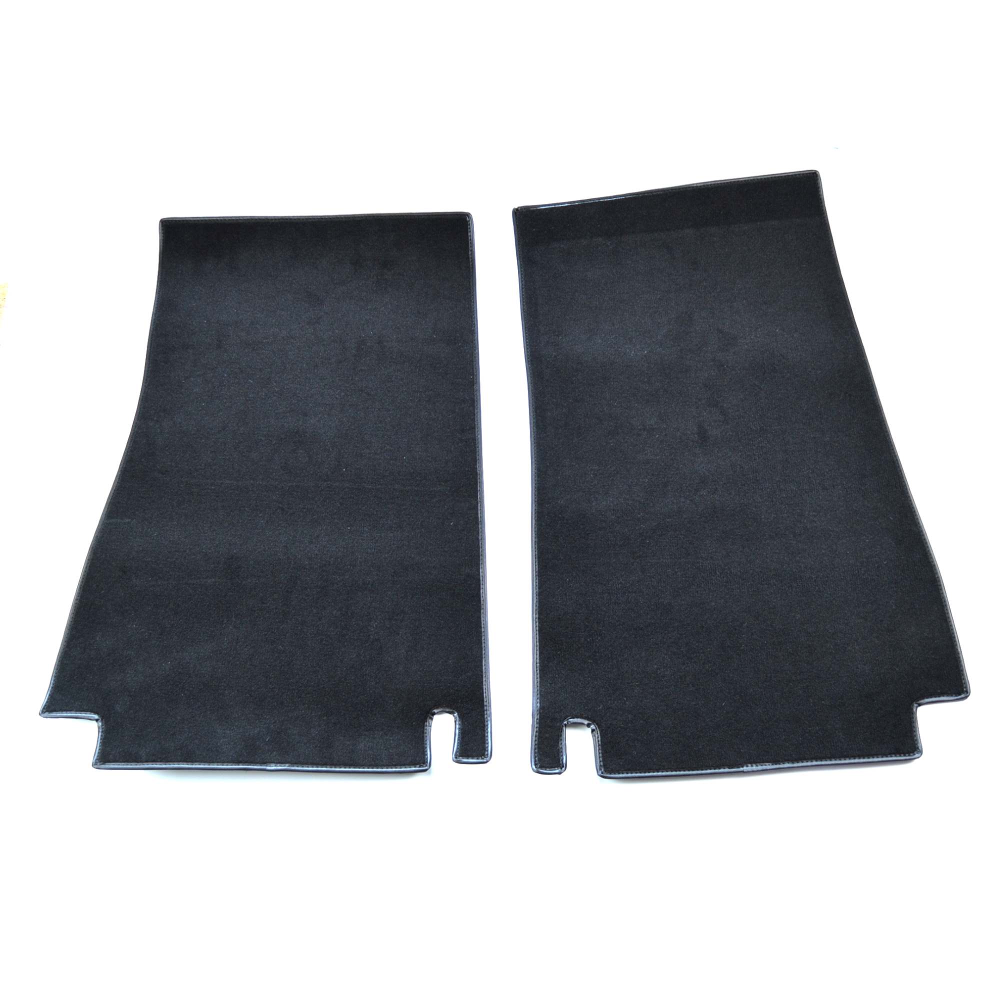Serie di tappetini anteriori Fiat 124 Spider - protezione tappetini in feltro agugliato nero