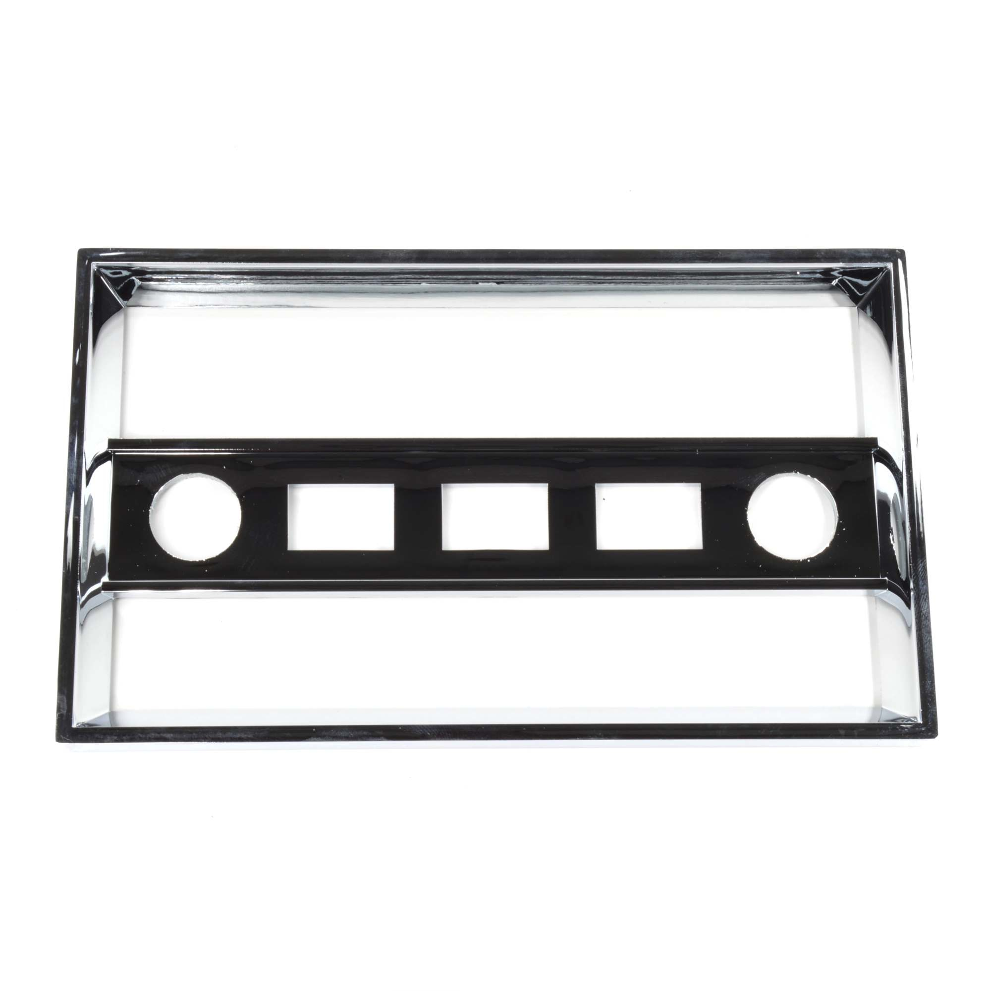 Chromrahmen Armaturenbrett Mitte 5 Löcher alle Fiat 124 Spider (80-82)