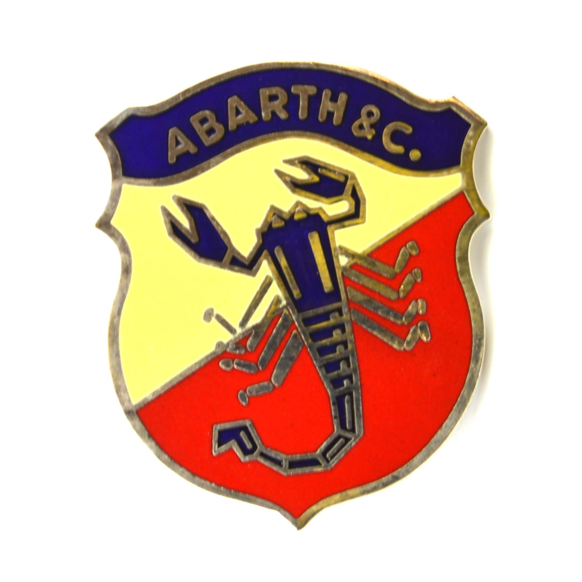 Abarth Emblem, 2 Schrauben emaliert, 51mm hoch Fiat 124 Spider