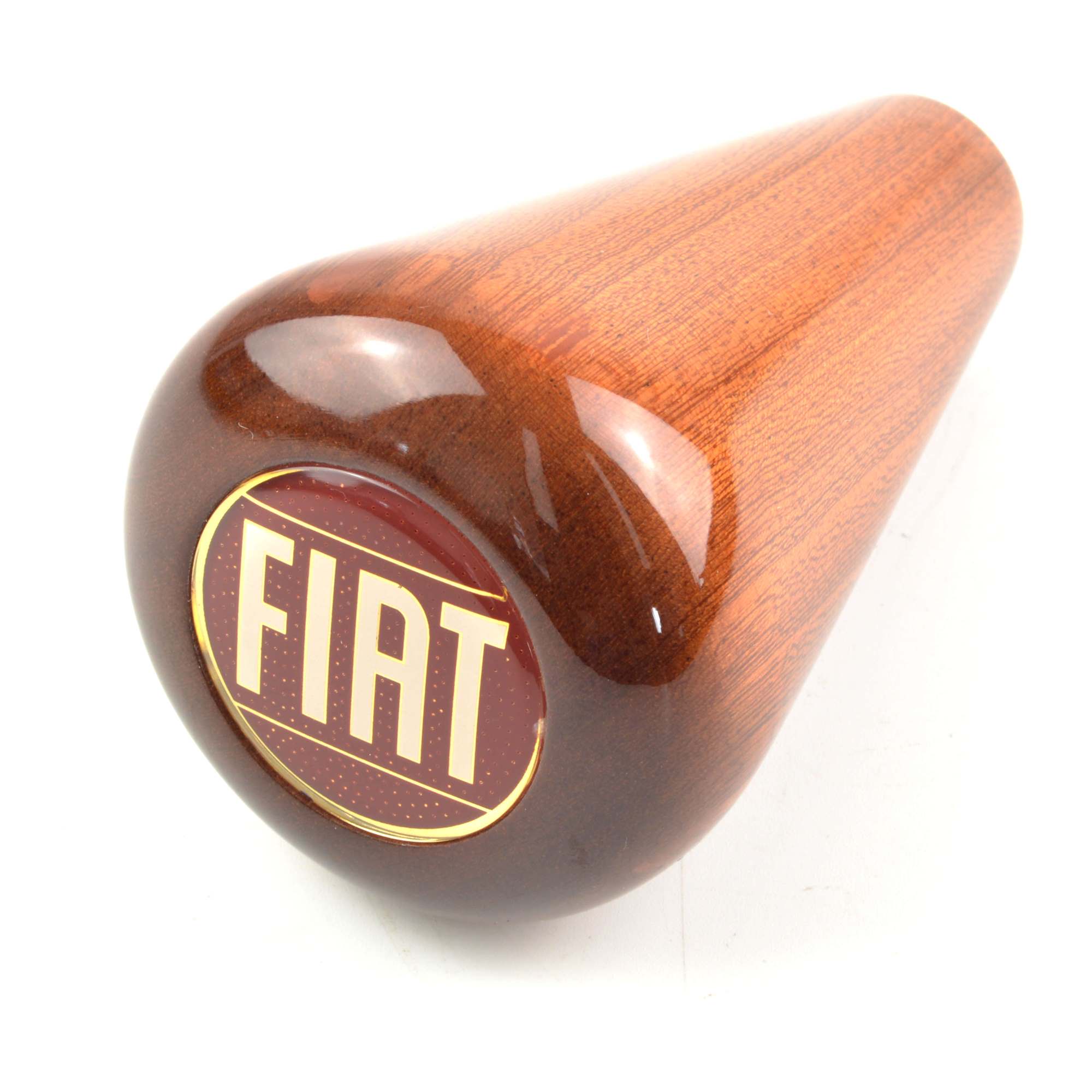 Schaltknauf mit FIAT LOGO Fiat 124 Spider Mahagoni