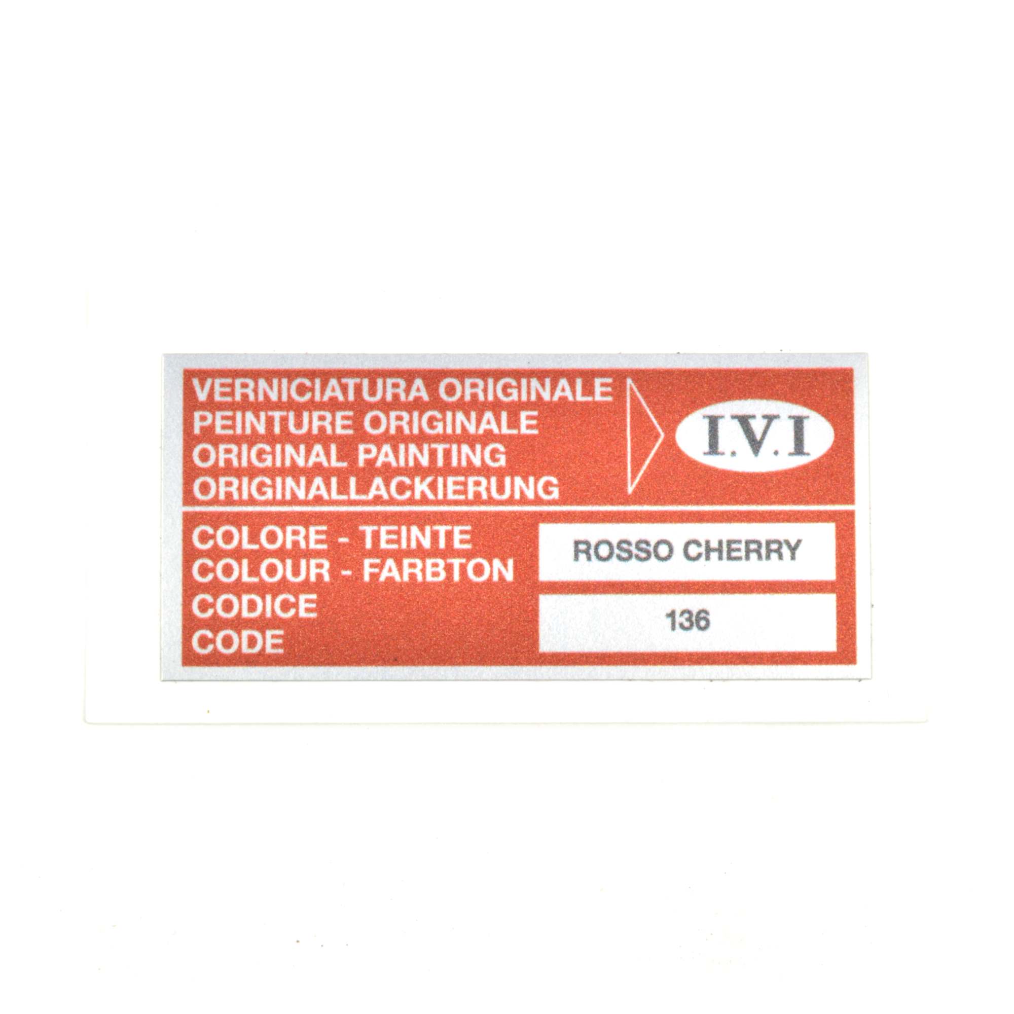 Autocollants : couleur 136 Rosso Cherry