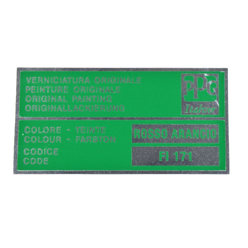 Autocollant : couleur 171 Rosso Arancio