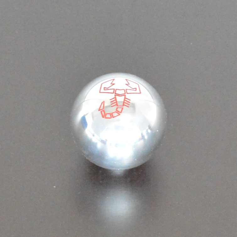 Schaltknauf mit Abarth Logo Kugel Fiat 124 Spider Aluminium