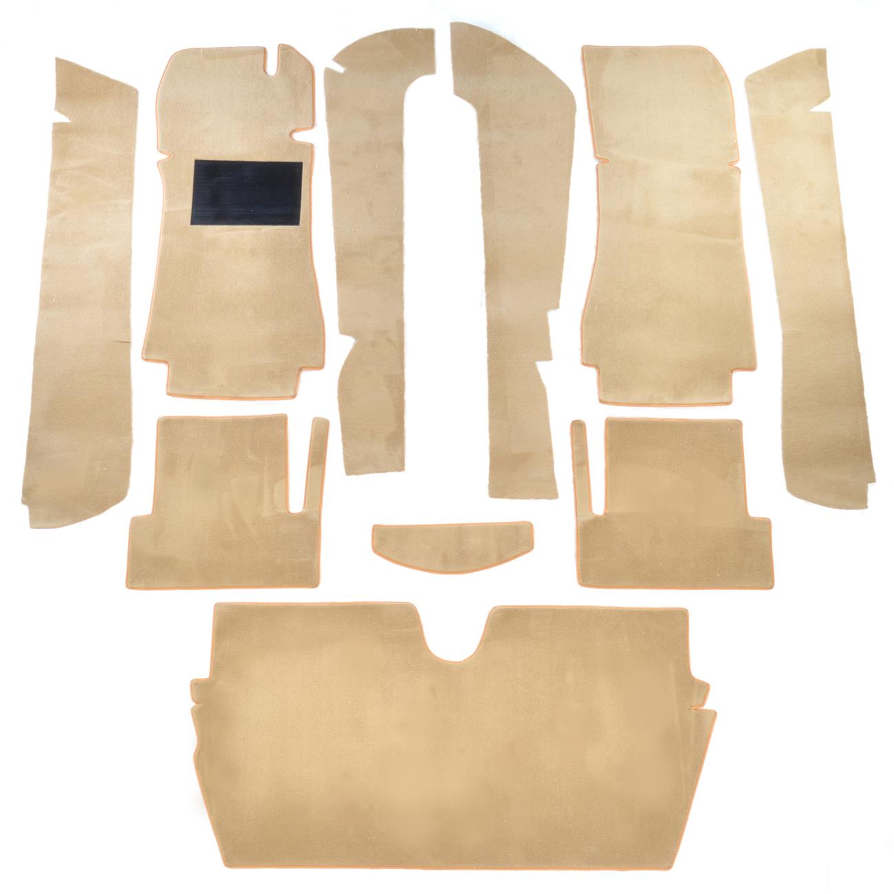 Set tappeti con ripiano Fiat 124 Spider DS (83-84) velluto beige