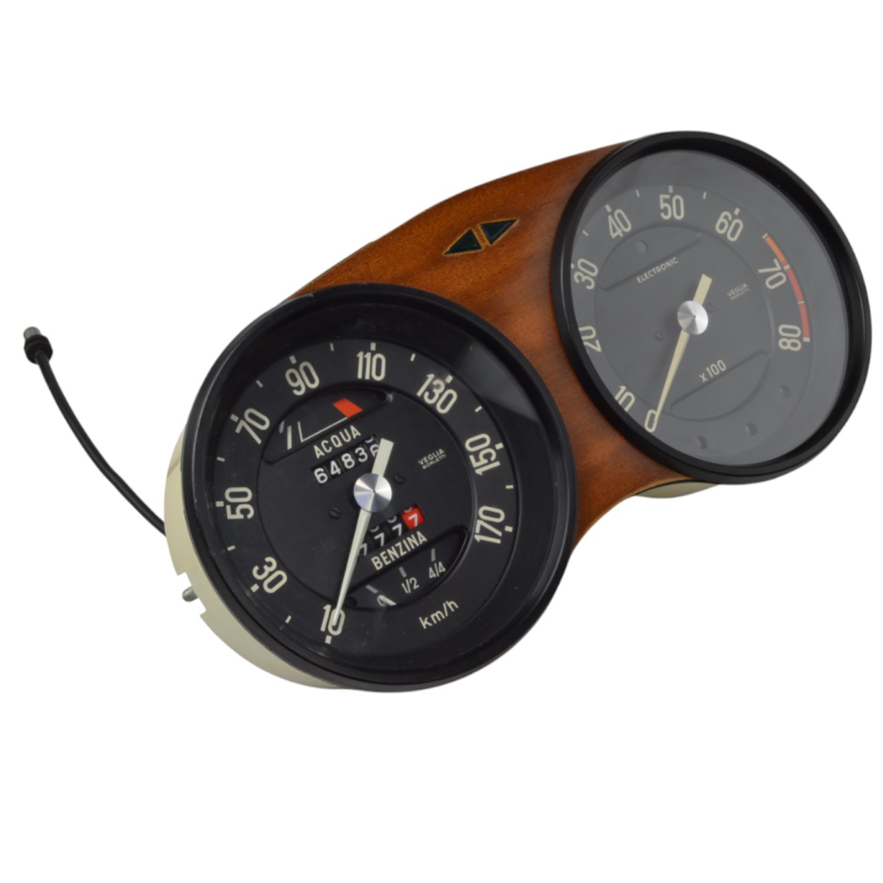 Instrument cluster (speedometer and rev counter) original Fiat 850 Sport Coupé