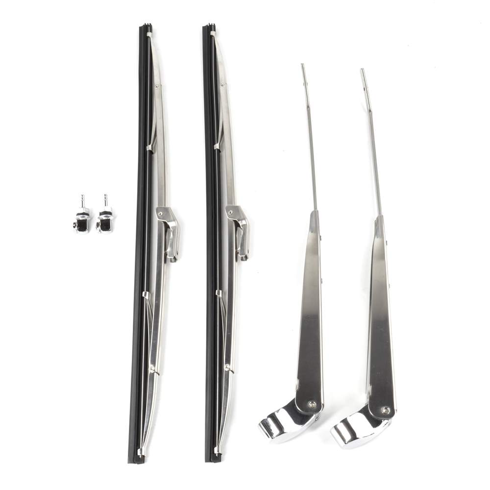 Wischerblätter Satz 38cm + Wischerarme + Wischerdüsen Fiat 124 Spider (66-85)