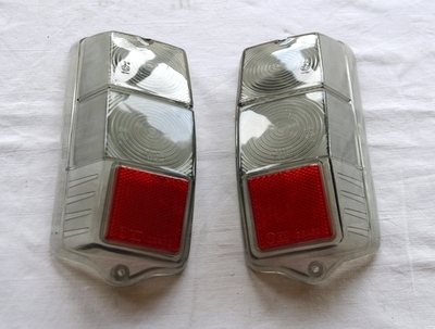 Par de tampas de lanternas traseiras (fumaça) Fiat 500 F/L/R