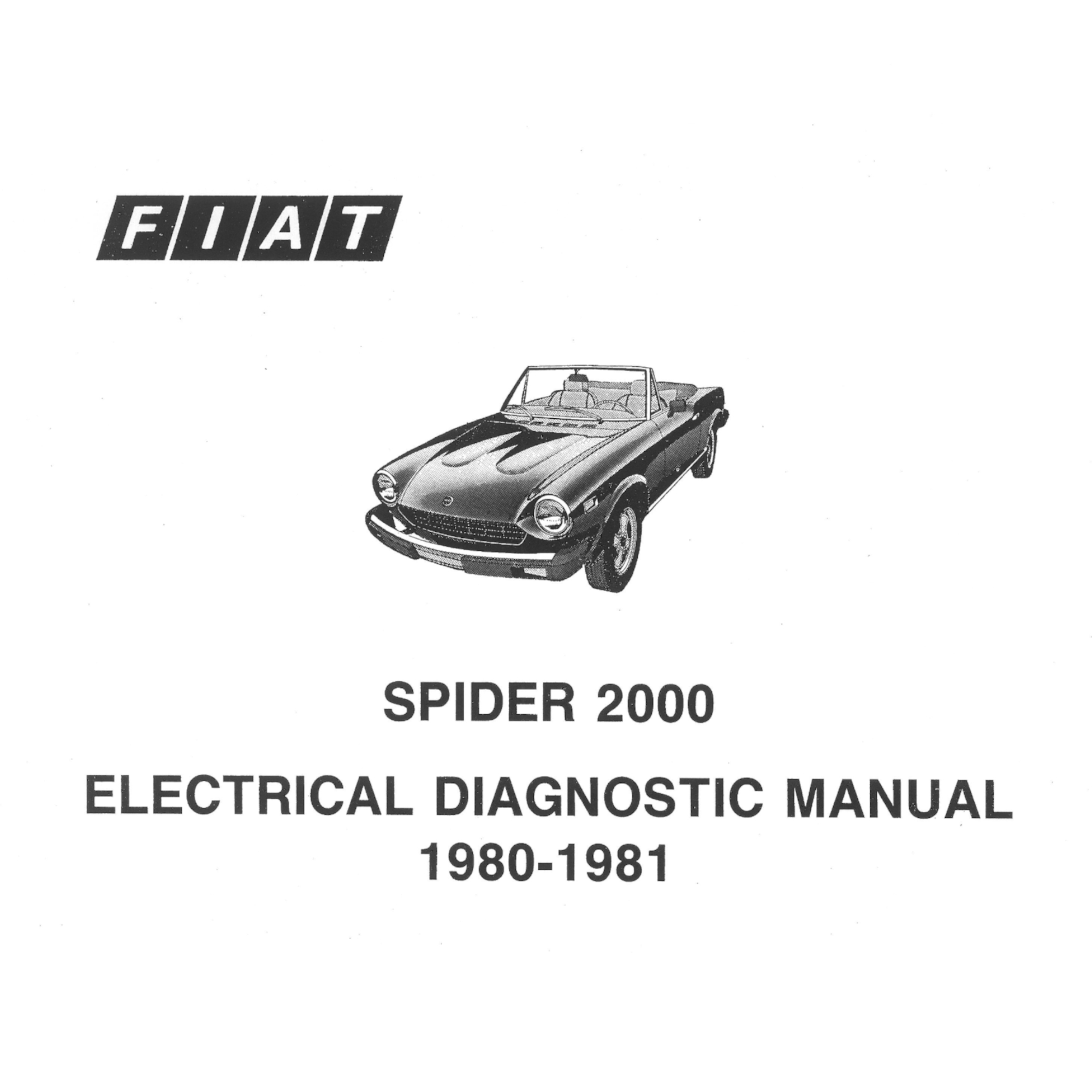Manual de diagnóstico elétrico 2000, ou seja, Cópia do Fiat 124 Spider (inglês)