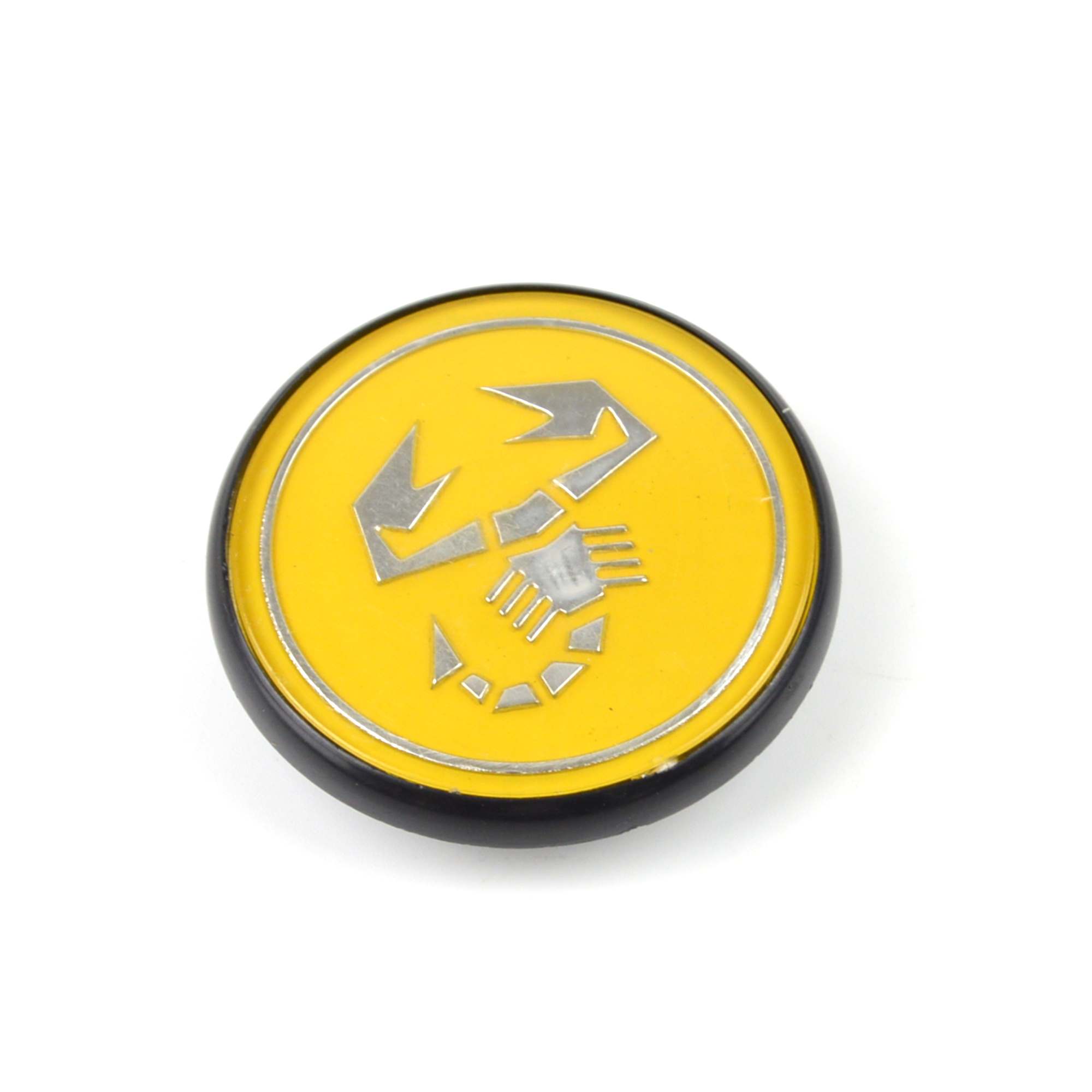 Radnabenkappe Abarth gelb 55/42,5mm für CD 30 - Fiat 124 Spider, Fiat X1/9, etc